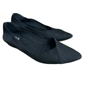 MIA Black Amora Pointed Toe Knit Slip on Flats Size 7M Comfort